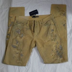 Ralph Lauren Distressed Embroidered Beaded Jeans